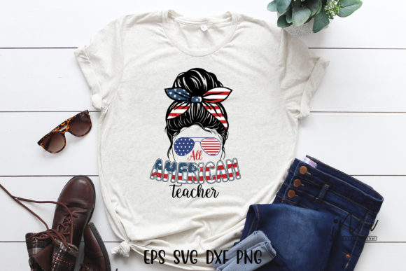 All America Teacher SVG: A Versatile Graphic Design Asset for Crafts and Independence Day Branding