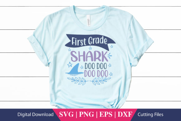 First Grade Shark School SVG File: A Playful Graphic Design Asset for Content Creators