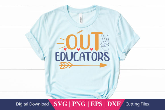 Out Educators School SVG File: A Versatile Graphic Design Asset for Crafts and Graphics