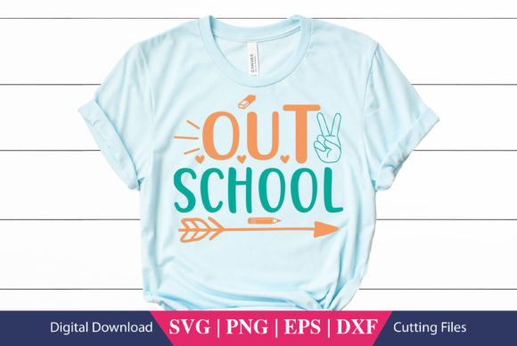 Out School School SVG File: A Graphic Design Asset for Polished Blog and Craft Content