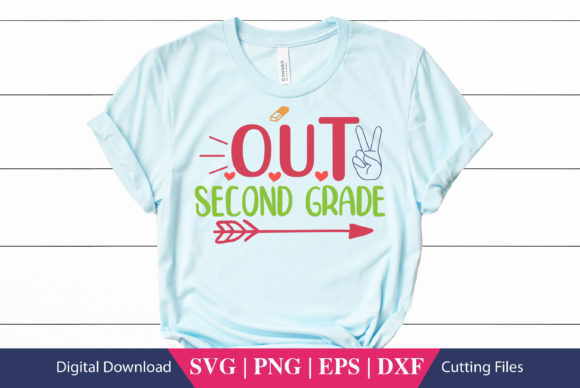 Out Second Grade School SVG File: A Versatile Graphic for Crafts and Creations