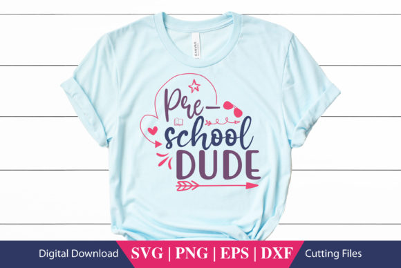 Pre-school Dude School SVG File: A Playful Graphic Design Asset for Content Creators