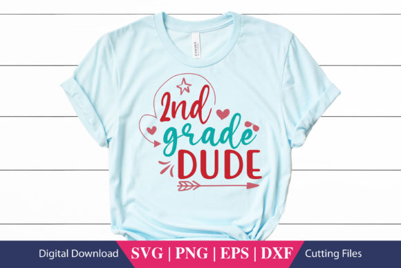 Second Grade Dude School SVG File for Crafts and Graphics