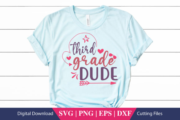 Third Grade Dude School SVG File: A Versatile Graphic Design Asset for Crafts and Branding