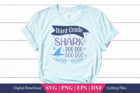 Third Grade Shark School SVG File: A Creative Graphic Design Asset for Bloggers and Content Creators